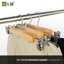 Fine quality wooden clip hangers for pant